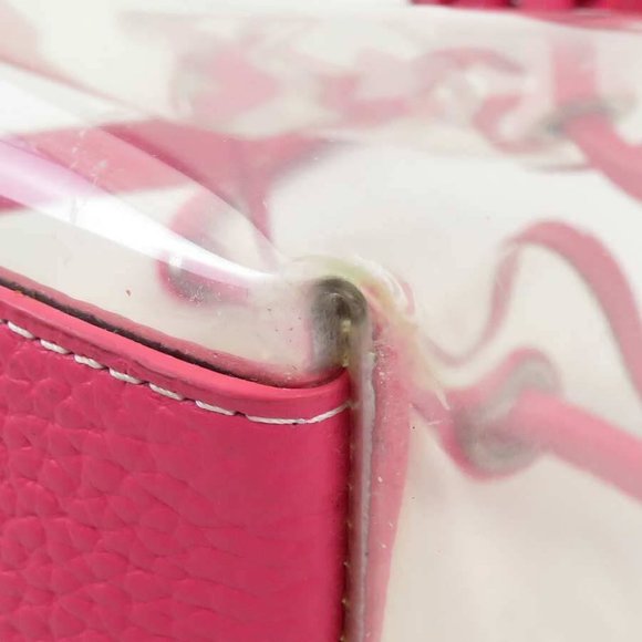 Authentic VASIC Vinyl Handbag Clear/Pink PVC/Leather - Picture 12 of 14
